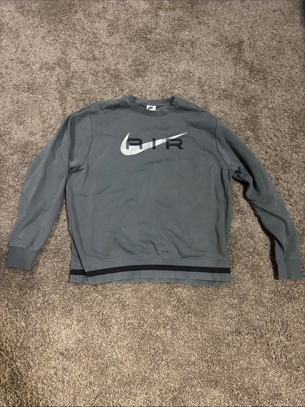 Nike Gray AIR Swoosh Crewneck Sweatshirt